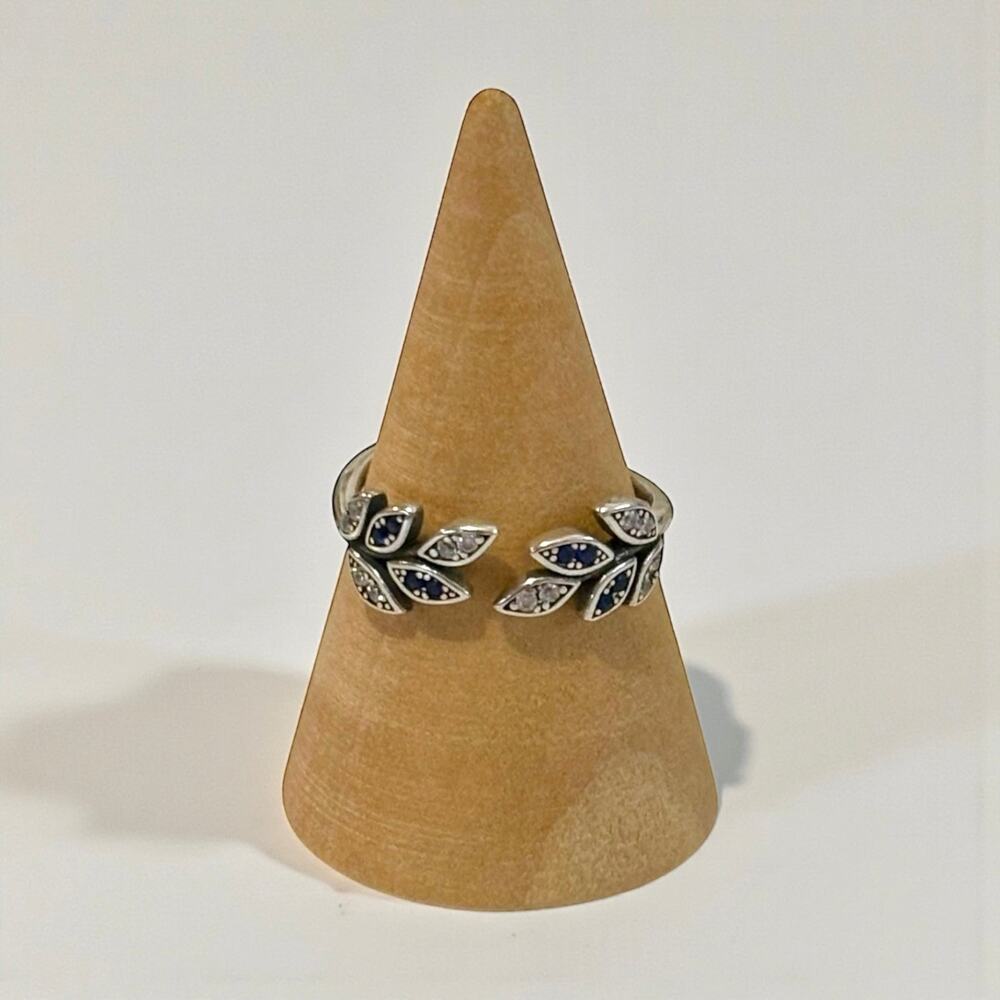 Blue Leaf Adjustable Ring